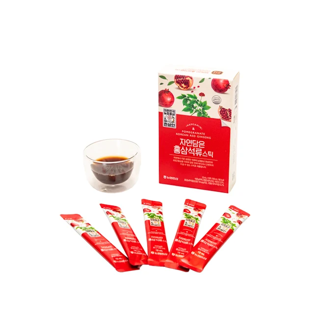 
Korean Nonghyup HANSAMIN 6 Years Red Panax Ginseng Roots Extract with Pomegranate 10ml * 30 Sticks 