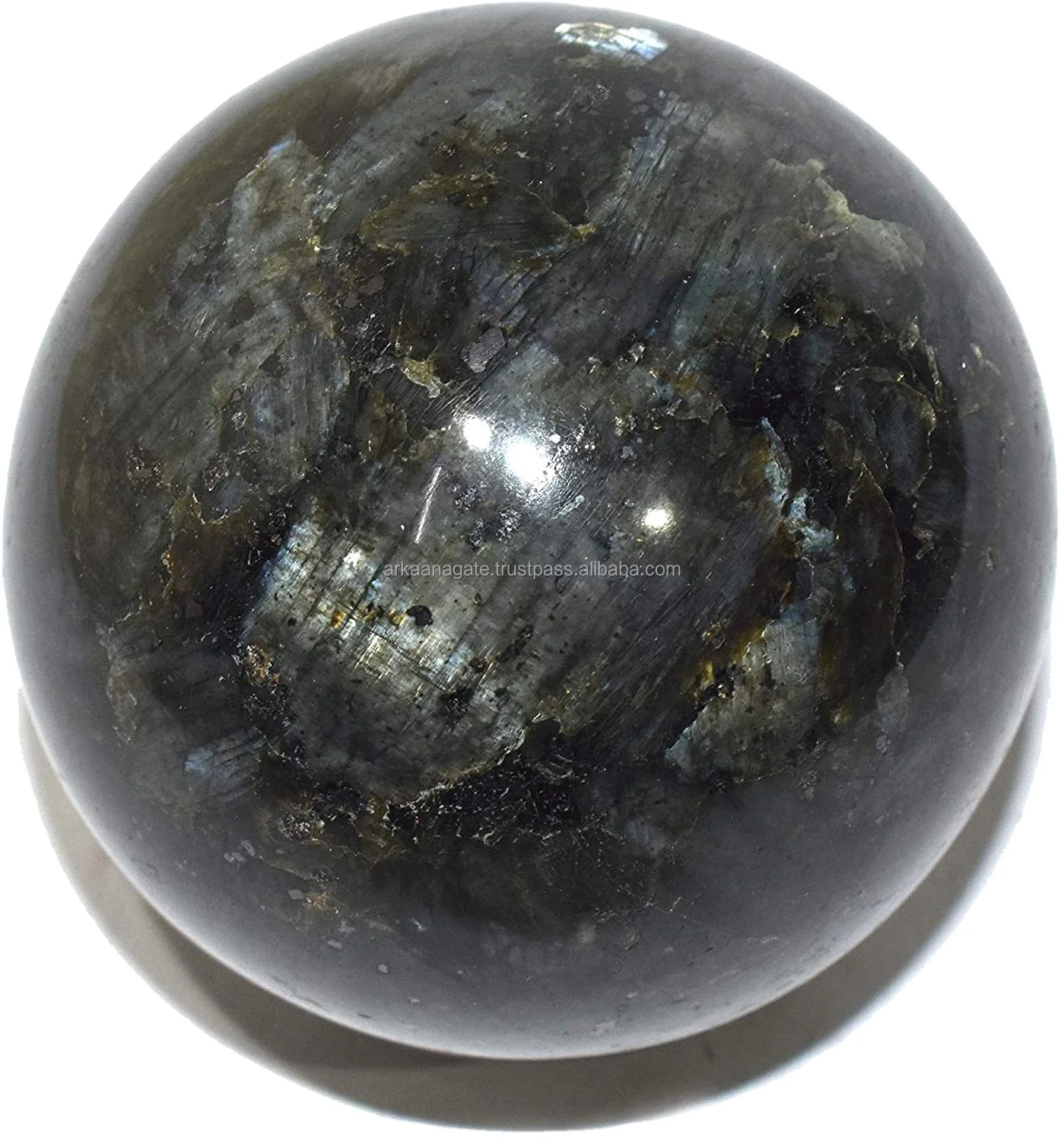 Wholesale Crystal Nuummite Ball Chakra Healing Stone Stone Ball hand polished chakra crystals healing For decoration