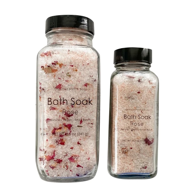 Роскошная фирменная натуральная Органическая ароматерапия для веганов, Ароматизированная спа, расслабляющий цвет, Эпсом, Хрустальная замачиваемая соль для ванны