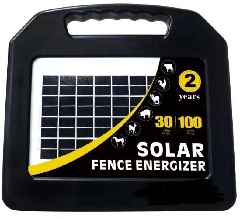 100 Acres Solar Powered Animals Electric Fence  Energizer