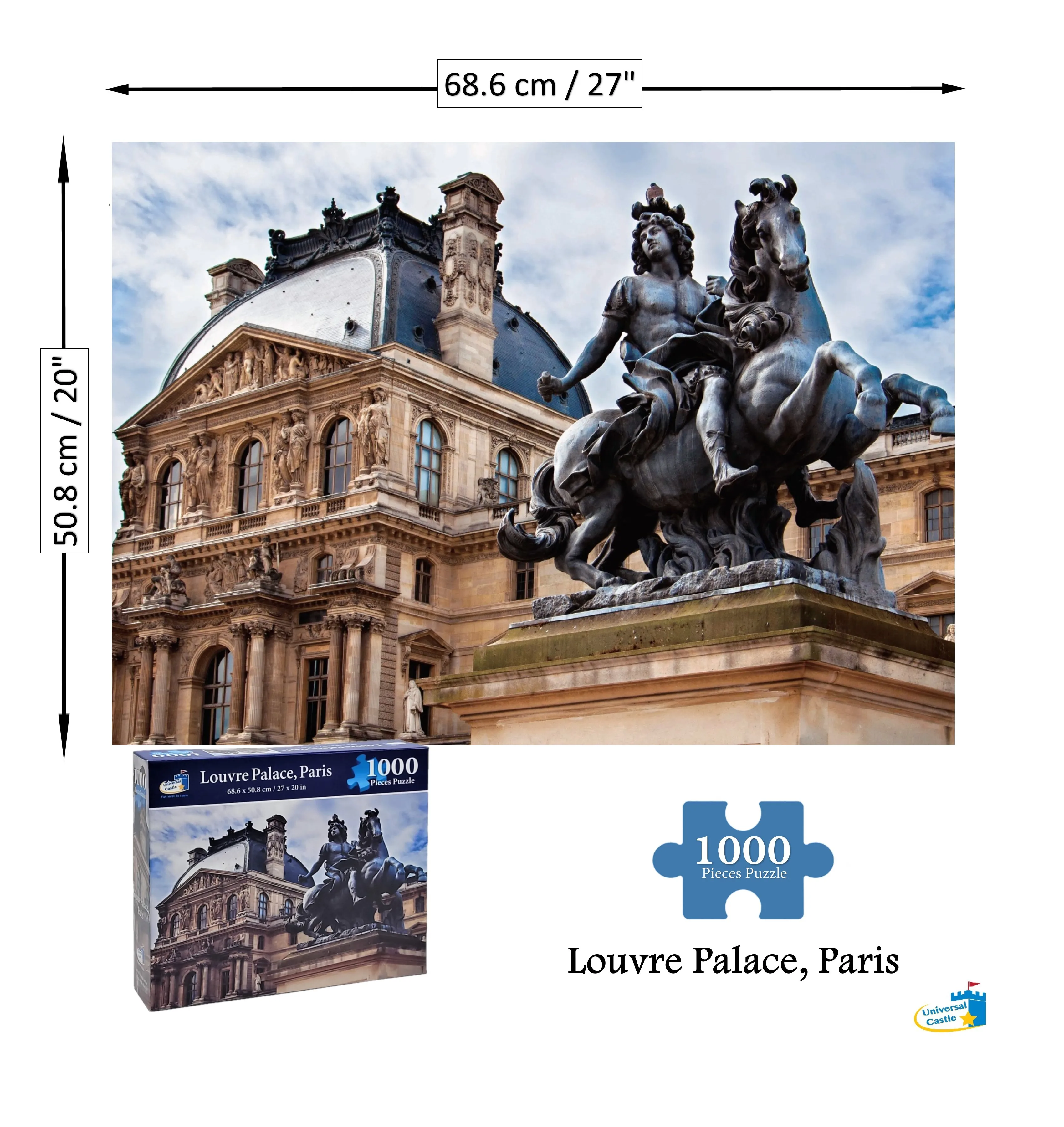 Распродажа оптовая продажа пазл-Лувр для взрослых и детей 1000 шт.