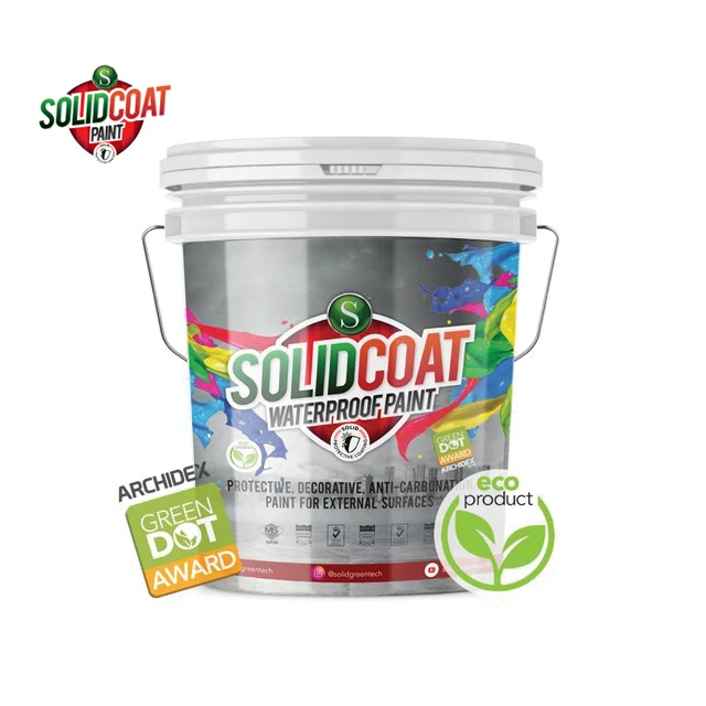 
SOLIDCoat Paint 20L Protective, Decorative, Anti-Carbonation Coating for Interior and Exterior Surfaces 