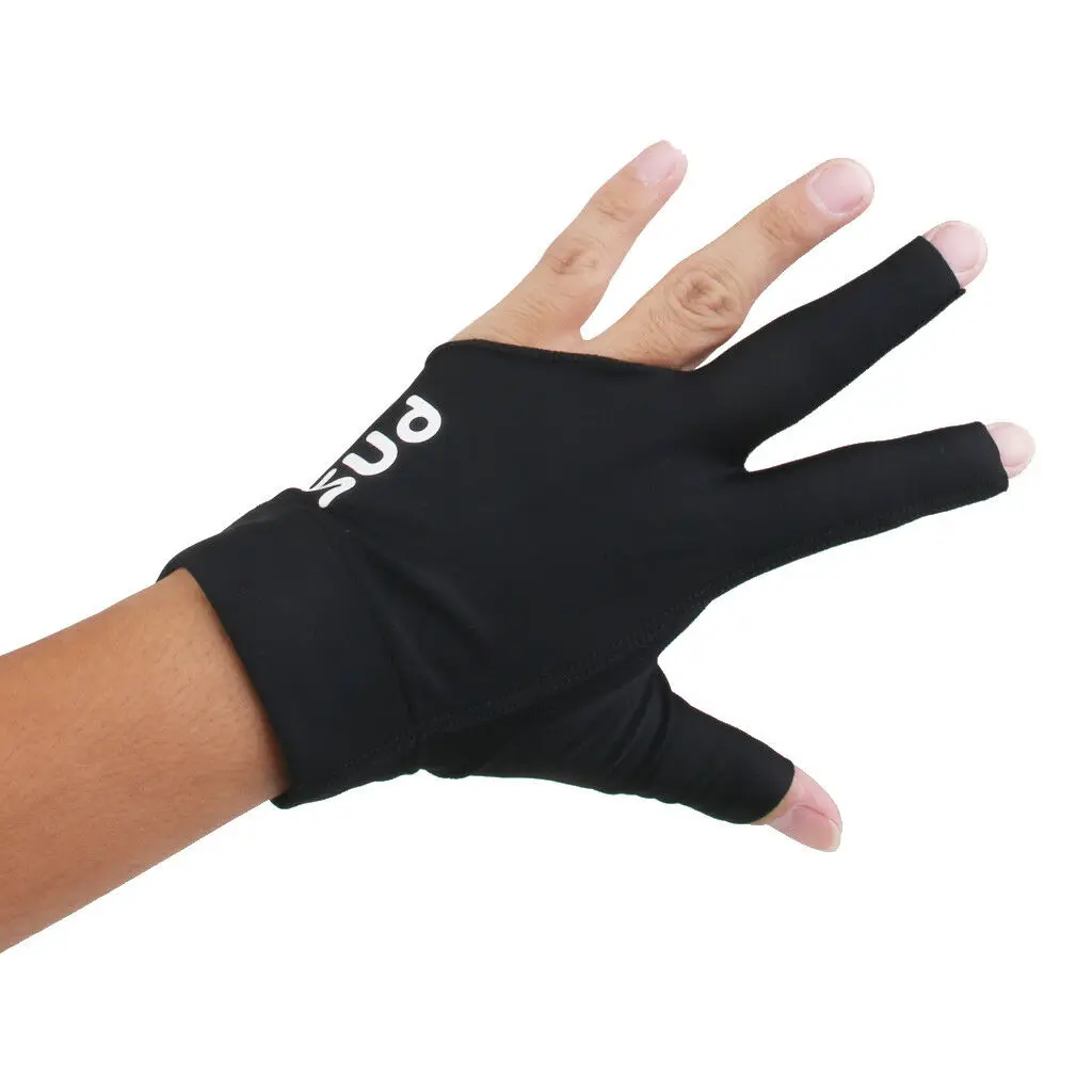 Half Billiards Economic Billiard Gloves 3 Finger 100% Spandex Snooker Gloves