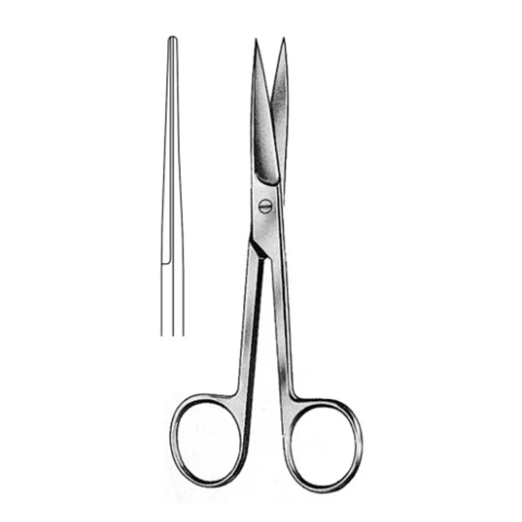 Stainless Steel instruments 13cm Sharp/Sharp General Surgical Dissecting Scissors Medical Grade