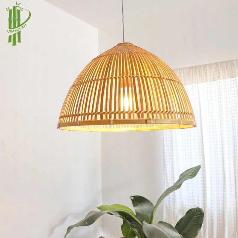 Chandeliers & Pendant Lights Bamboo Decorative Indoor Lighting, Bamboo Lamp Decorative Kitchen Lampshade Rattan Light