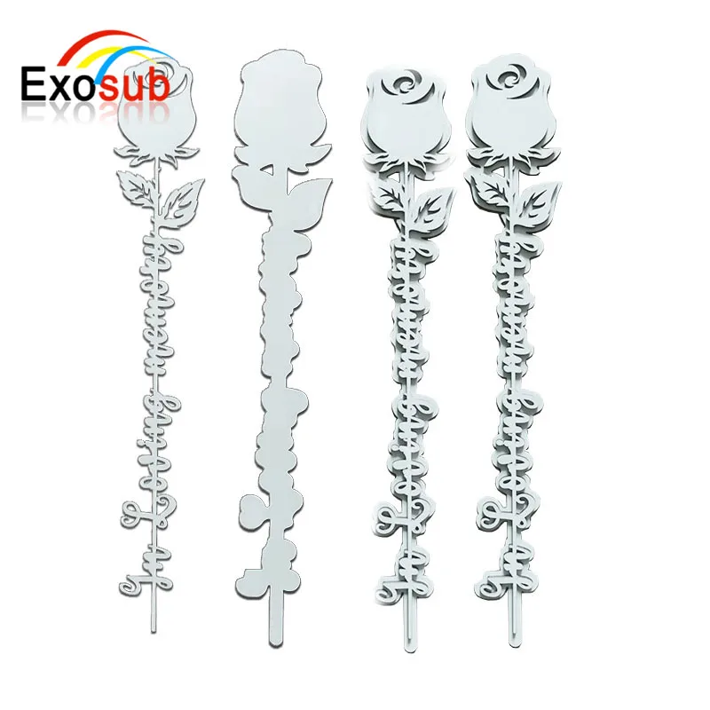 White  Dye Sublimation MDF in Love memory rose from Exosub