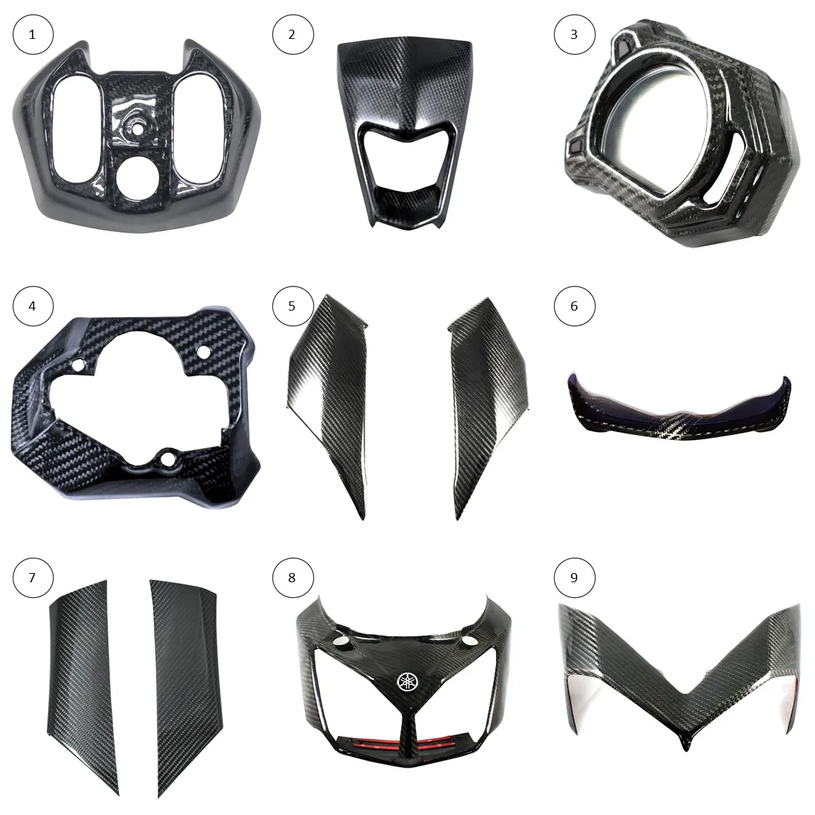 MOS Carbon Fiber Fairing Parts and Accessories for Motorcycle Yamaha Zuma 125 / BWS Fi 125 2016 - 2021