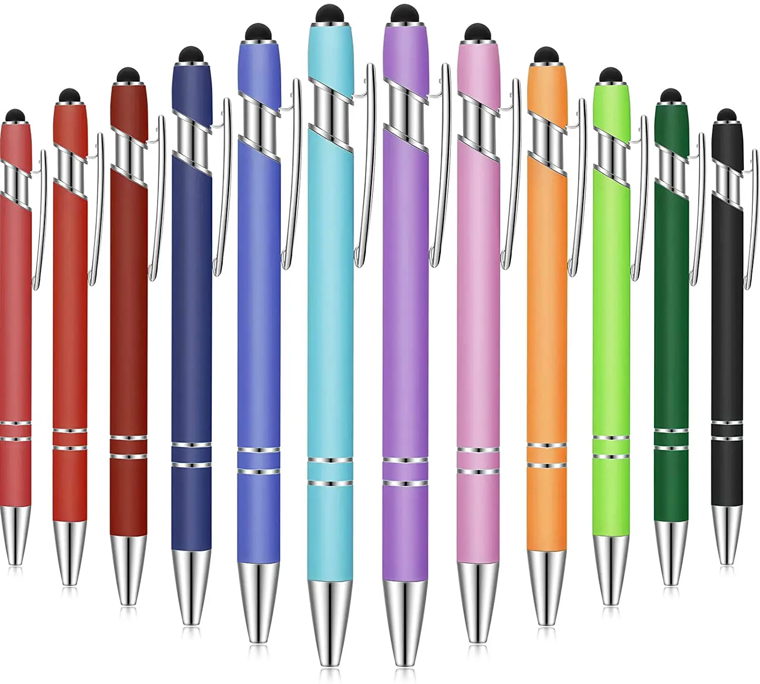 Ballpoint Pen Metal Pen with Stylus for Touch Screens 2 in 1 Stylus Ballpoint Pen