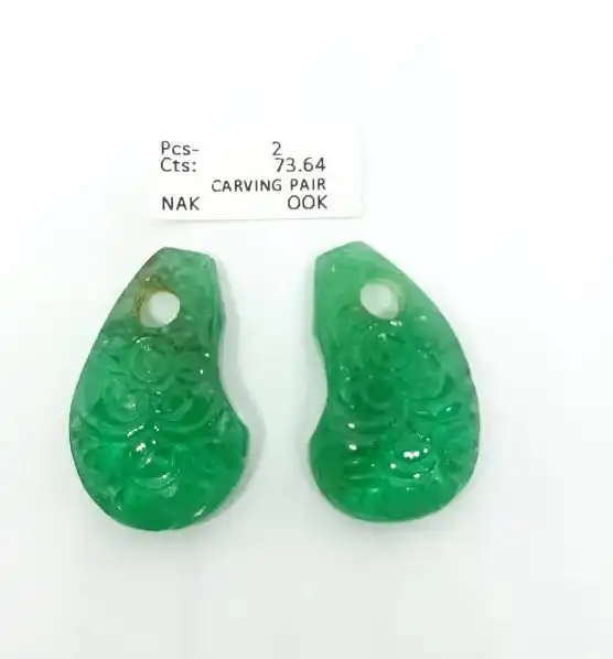  Серьги для резьбы индийский традиционный дизайн подвеска с изумрудом лучшее качество Прямая поставка уникальная пара изумрудов