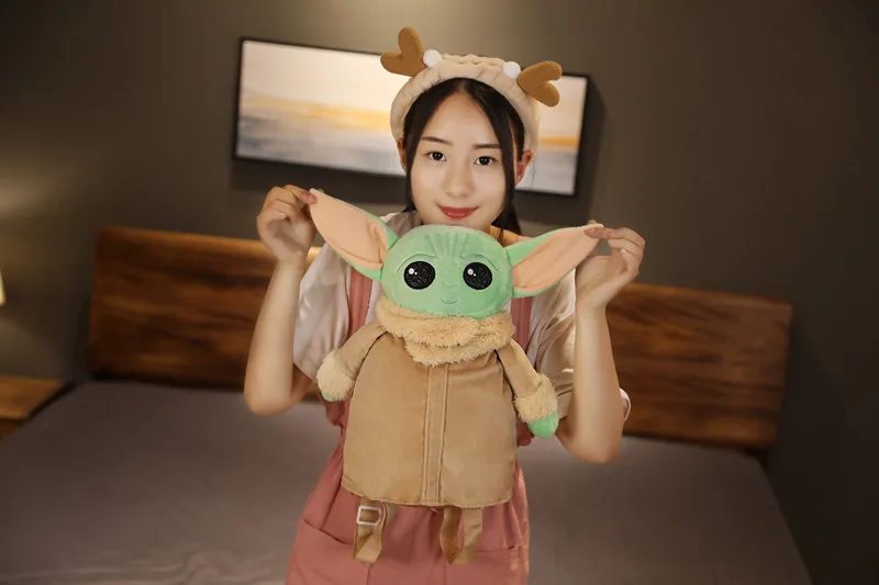 High Quality Kid Adult Stuffed Animal Doll Baby Yoda Plush Toy Backpack Bag Soft Baby Yoda Plush Backpack