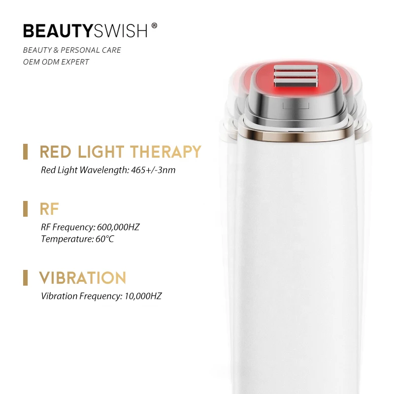 Радиочастотный массажер для глаз горячей и холодной теплый массажа вибрации красота тонкий уход за кожей лица красный синий свет терапия пера