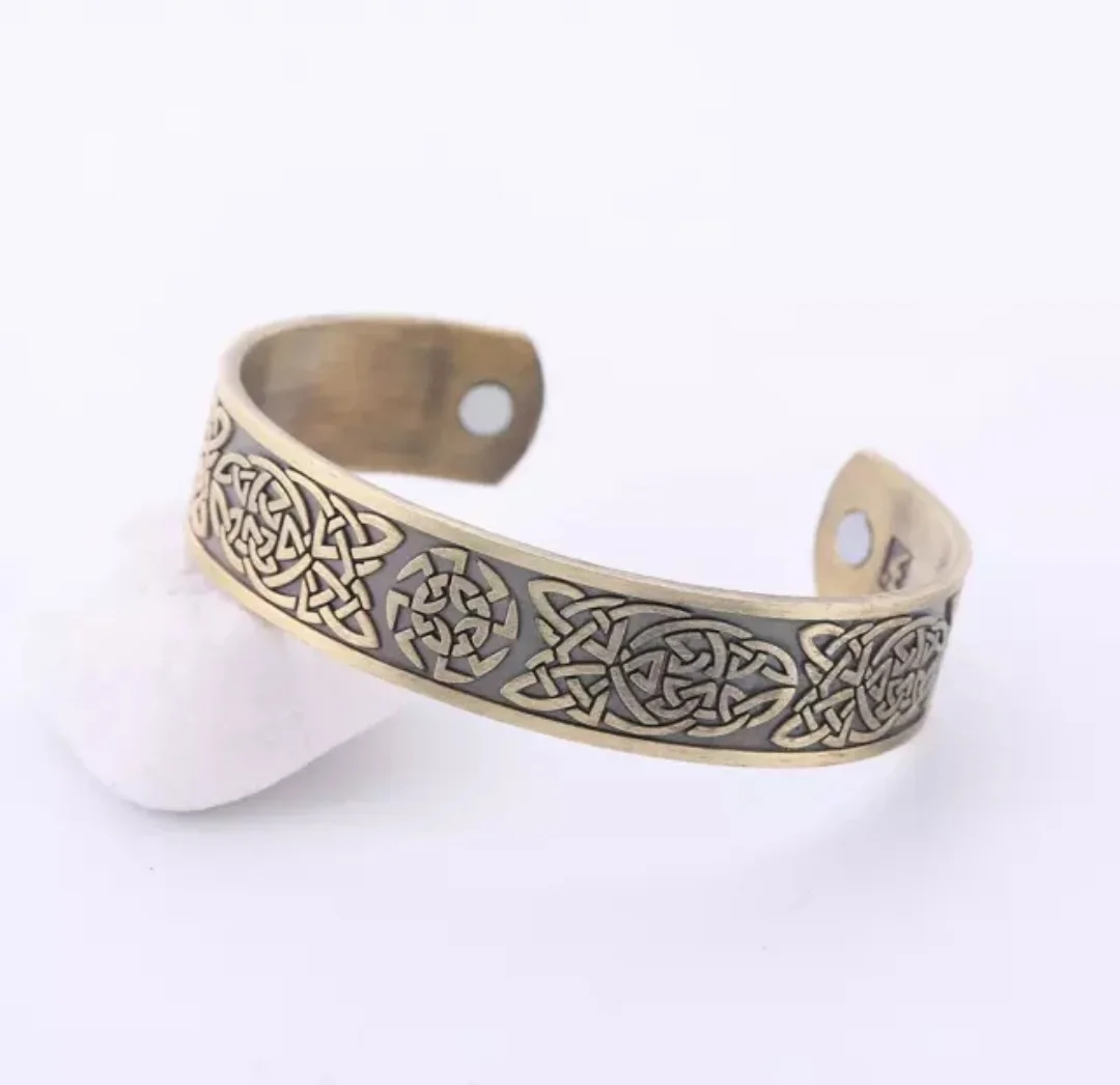 Modalen Antique Bracelet Bangle Men Pure Hand Bracelet Cuff Magnetic Therapy Copper Unisex Bullish Export Manufacturing Company