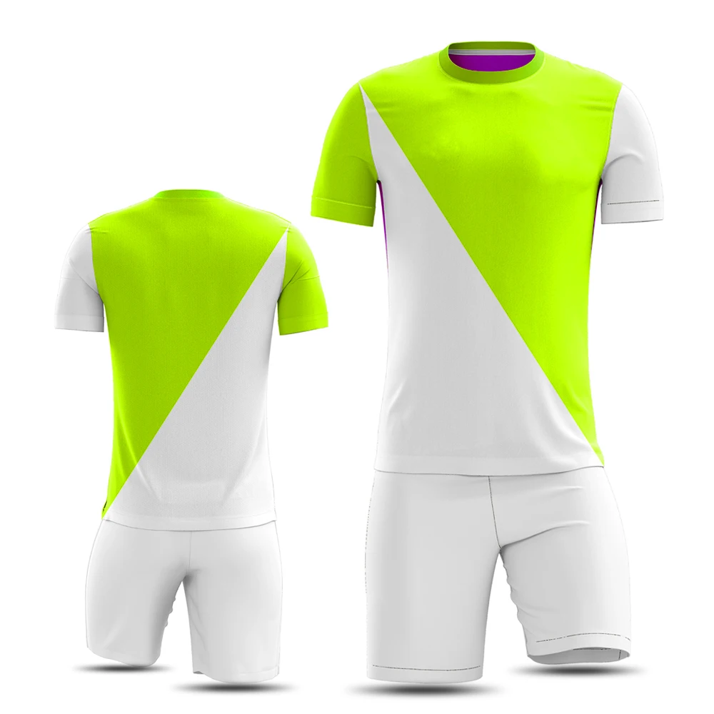
Double tone color Soccer Uniform Quick Dry Jersey with Short hot Selling uniform for sale 