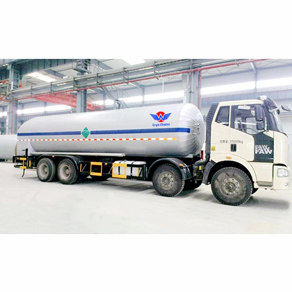 Горизонтальный криогенный жидкий кислород азот аргон танк с испарителем для полуприцепа