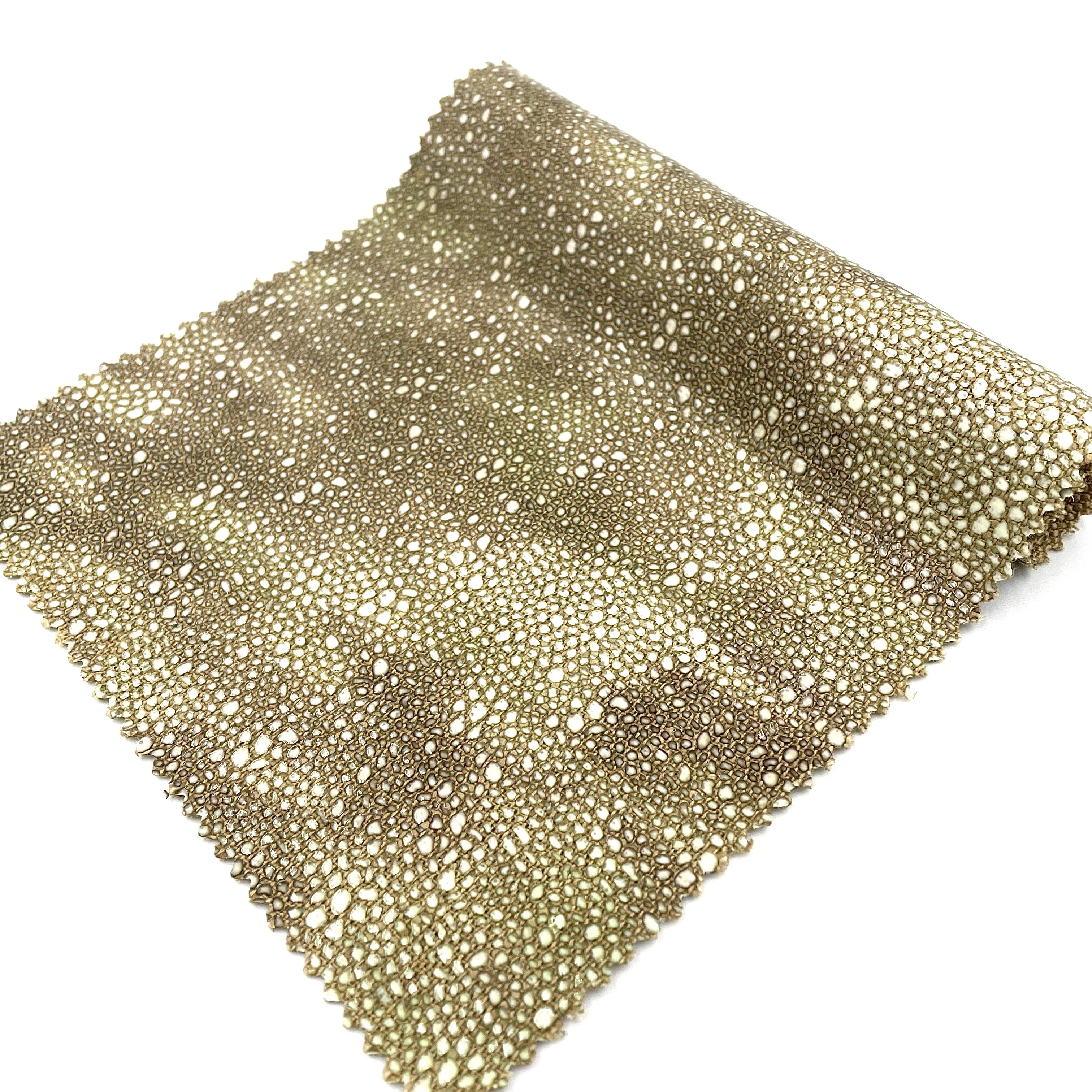 EPO High Quality Cotton Linen Fabric with Laser Transferred Pearl Fish Design for Curtains