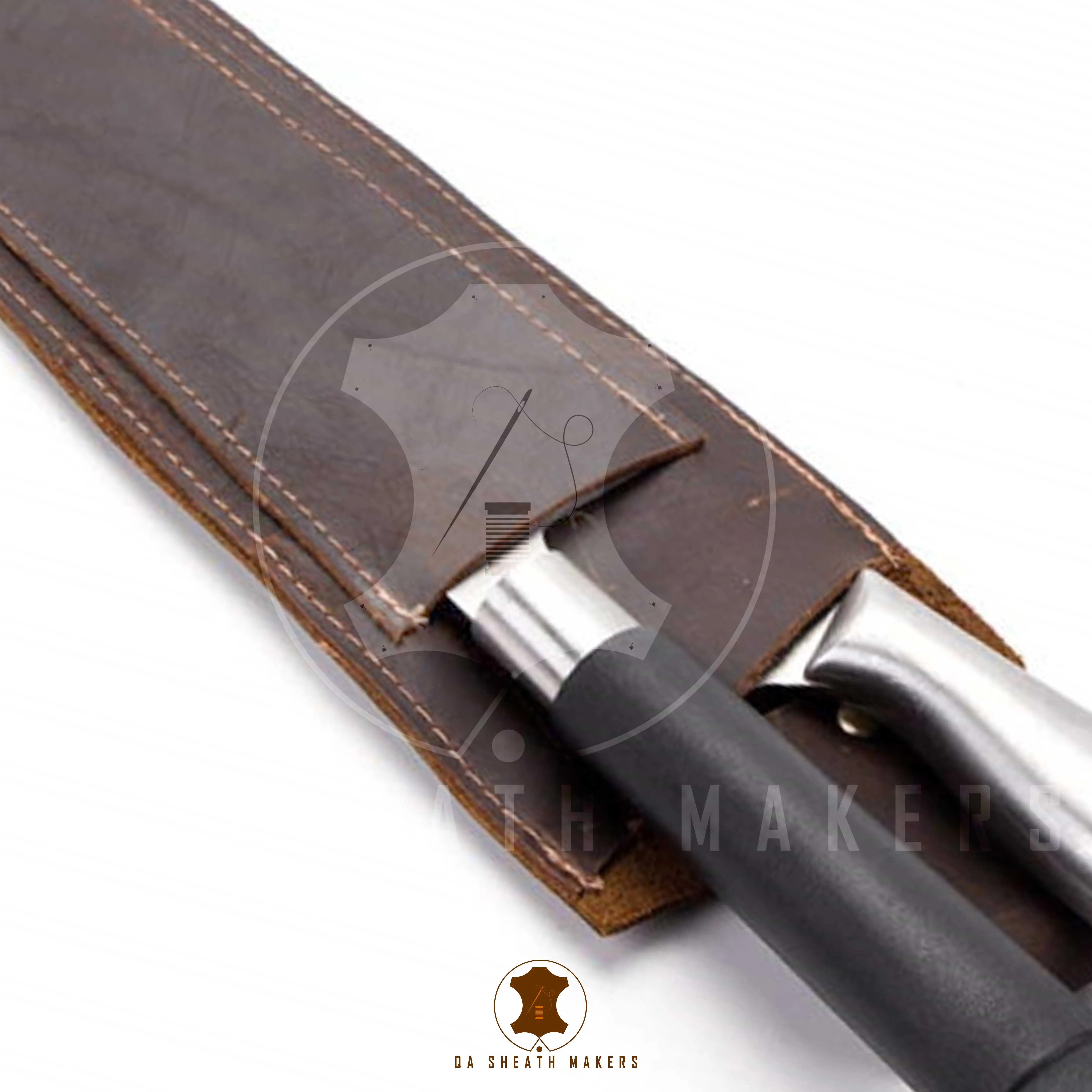 Amazon Trending Selling Factory Price Handmade Rich Grain Leather Sheath for Fix Blade Chef Knives