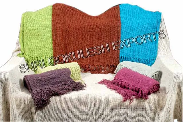 Cotton Moroccan Throw Blanket Bohemian Striped Throws Blanket Customize High Quality Large Size Space Travel Jacquard Technics