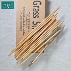 Vietnam All Season 20cm 3 - 8mm Diameter 100% Grass Home Kitchen Tabletop Disposable Straws With No packaging for each straw