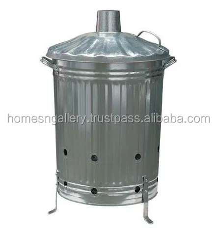 Galvanized Zinc Garden Waste Home Garbage Incinerator