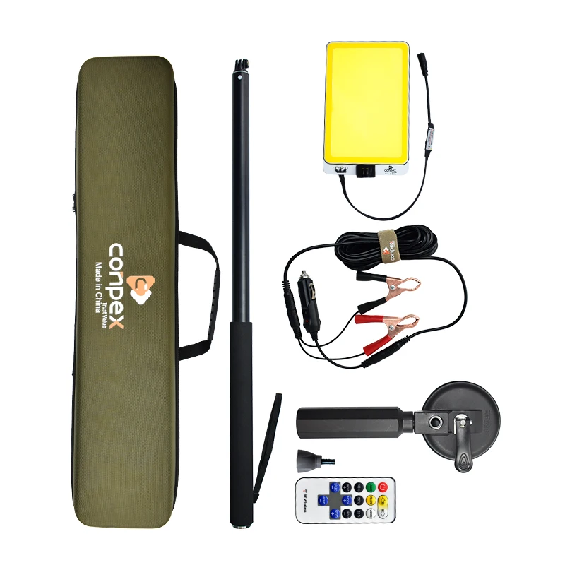 360light 12V telescopic pole led lights remote control waterproof adjustable led camping lights luzes de acampamento conduzidas