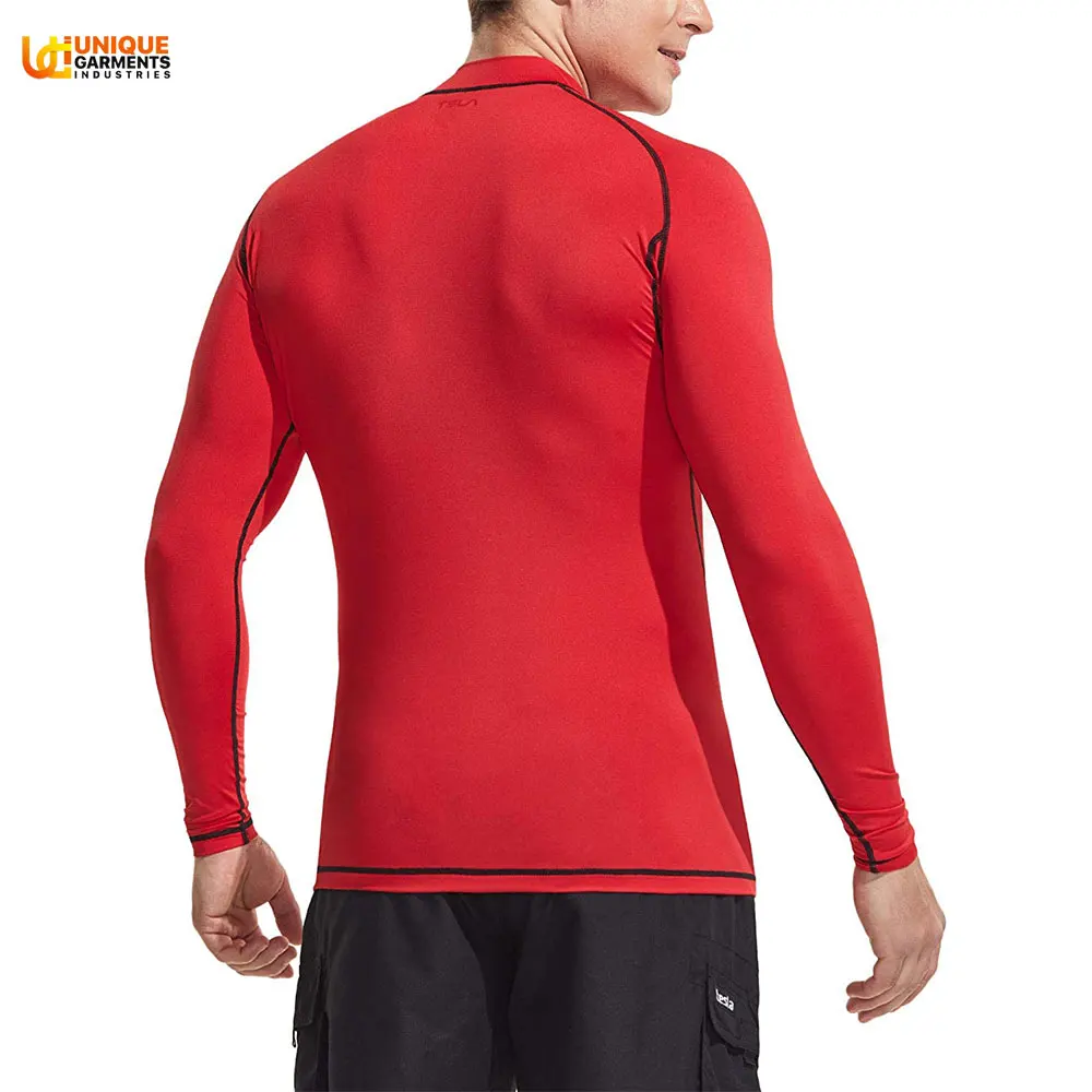 Mens Custom Rash Vest Long Sleeve Lycra Compression Shirt Quick Dry Rashguard Sublimation Rash Guard Men Quantity Top Customize