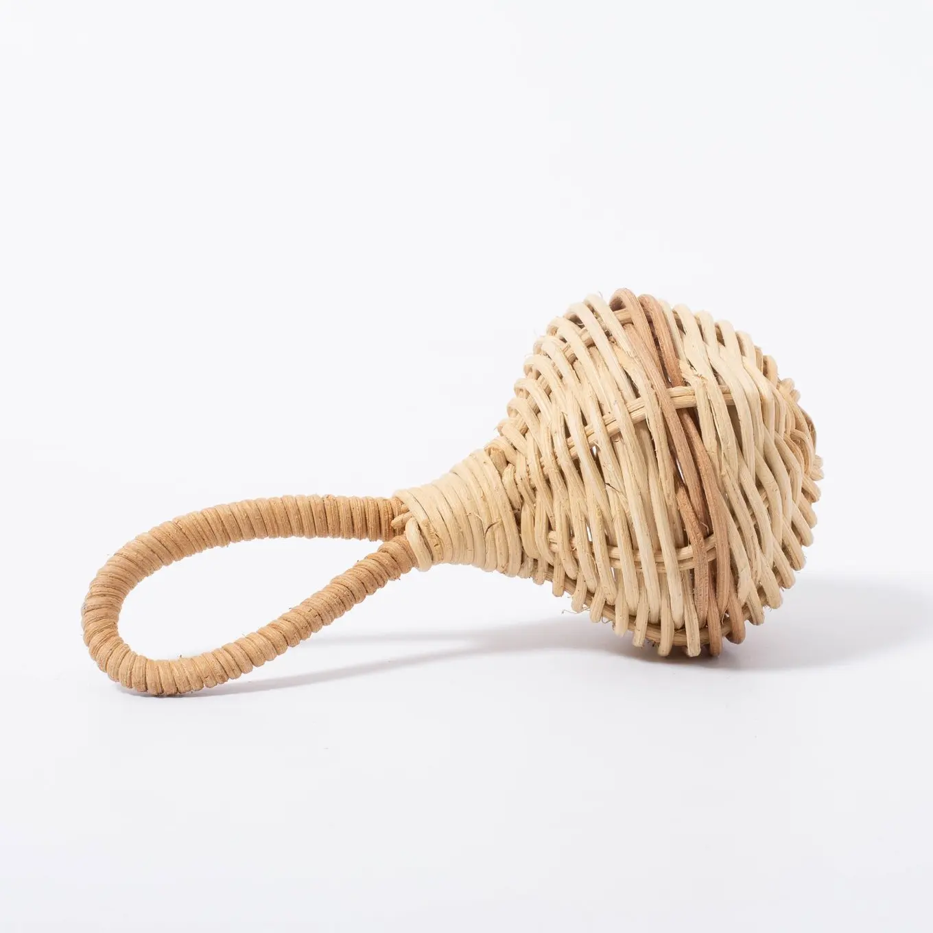 Eco friendly natural cheap price handmade wicker baby toys rattan rattle