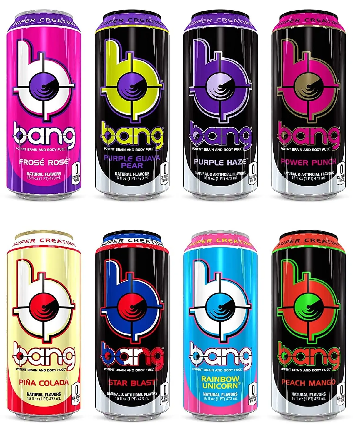 Энергетический напиток Bang с CoQ10 и креатином-Персиковое манго (12 напитков, 16 жидких унций) Каждый) энергетические напитки для оптовой продажи