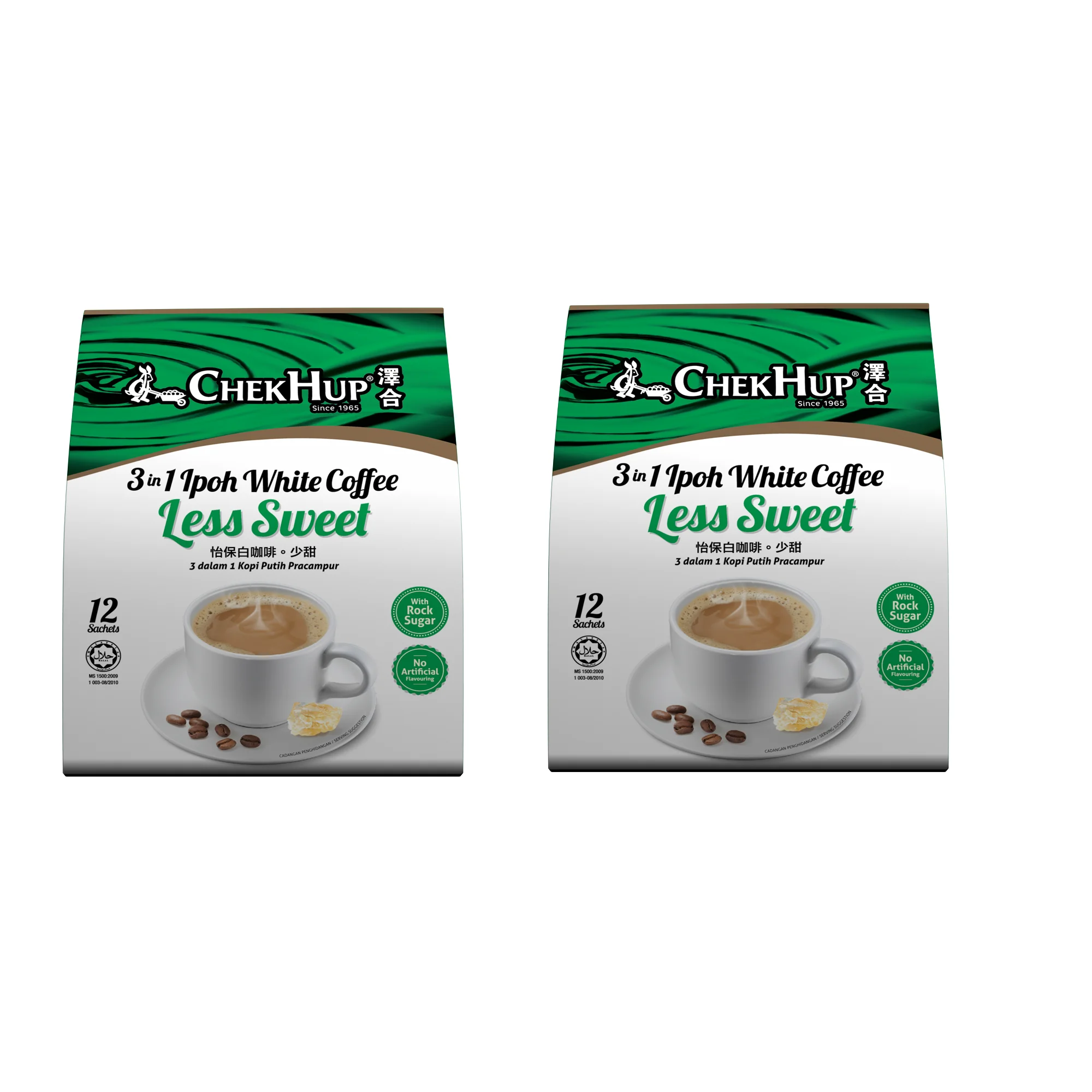 Wholesale Coffee Mix With Chek Hup 3in1Ipoh White Coffee Less Sweet In Bag Packaging And Mellow Taste