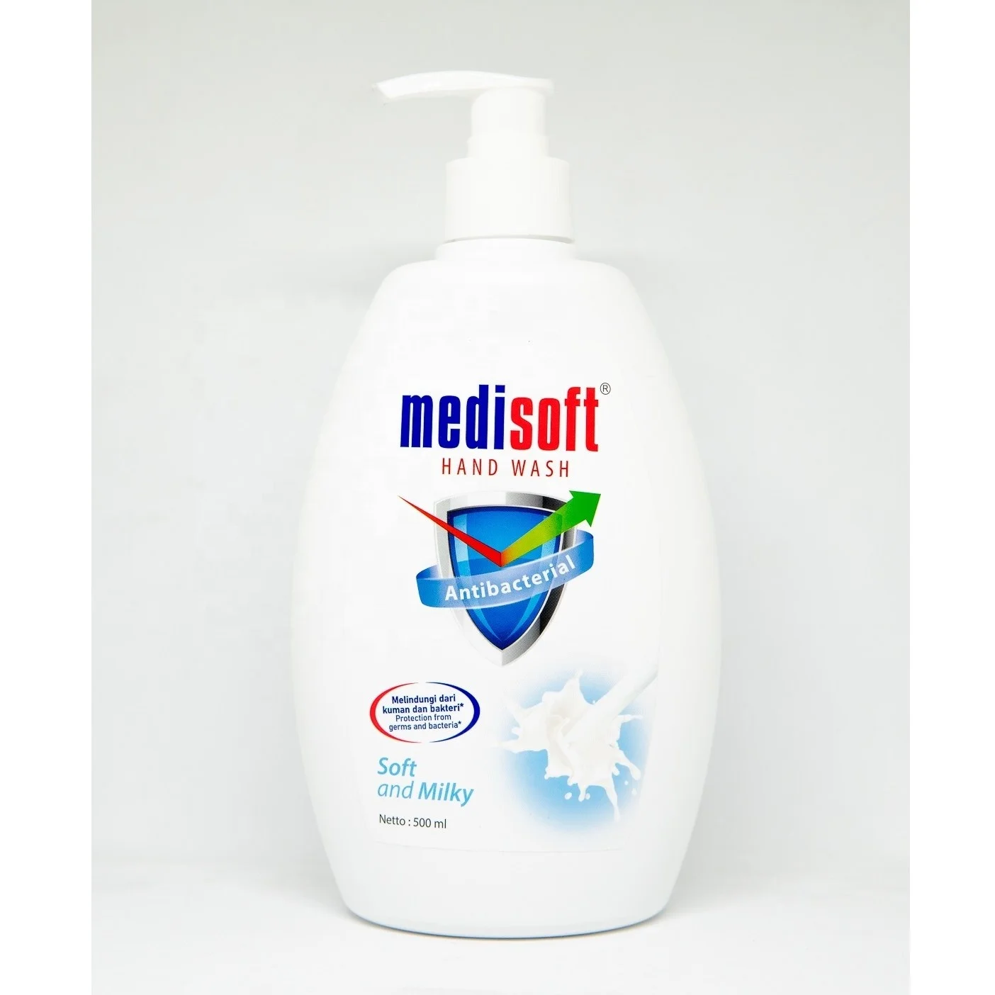 
Medisoft Hand Wash Liquid Soap 500 ml Bottle with Pump 