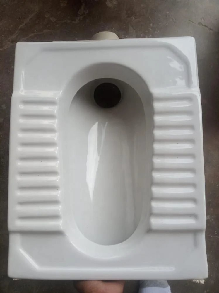 China Design Ceramic Sanitary Ware Squatting Toilet Seat C. T. Pan Bathroom Commode Seat for Public Uses from India