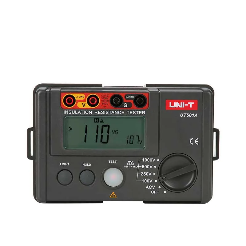 
UNI-T UT501A 100V~1000V Insulation Resistance Meter Ground Tester Megohmmeter Voltmeter 