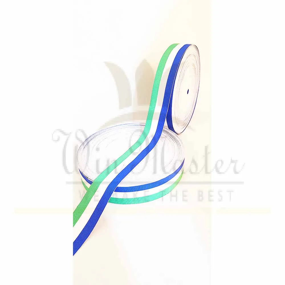 Wholesale custom printed satin award ribbon custom size and color medal ribbon for uniforms