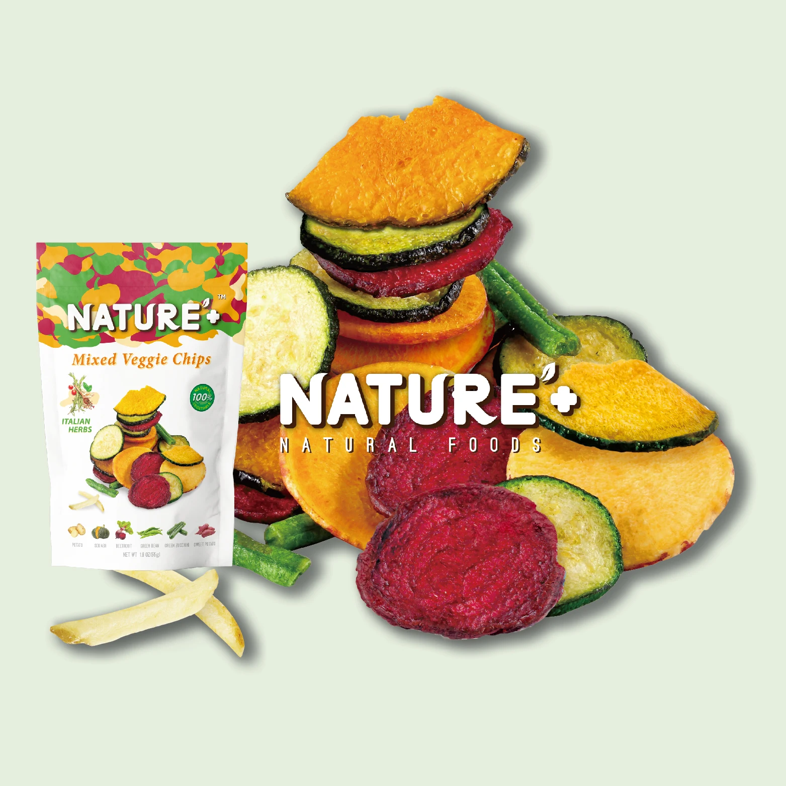 Camouflage Colorful Dried Mix Veggie Chips Flavour Chips No Added Sugar Vegan Guilty Free Snacks Dried Snack