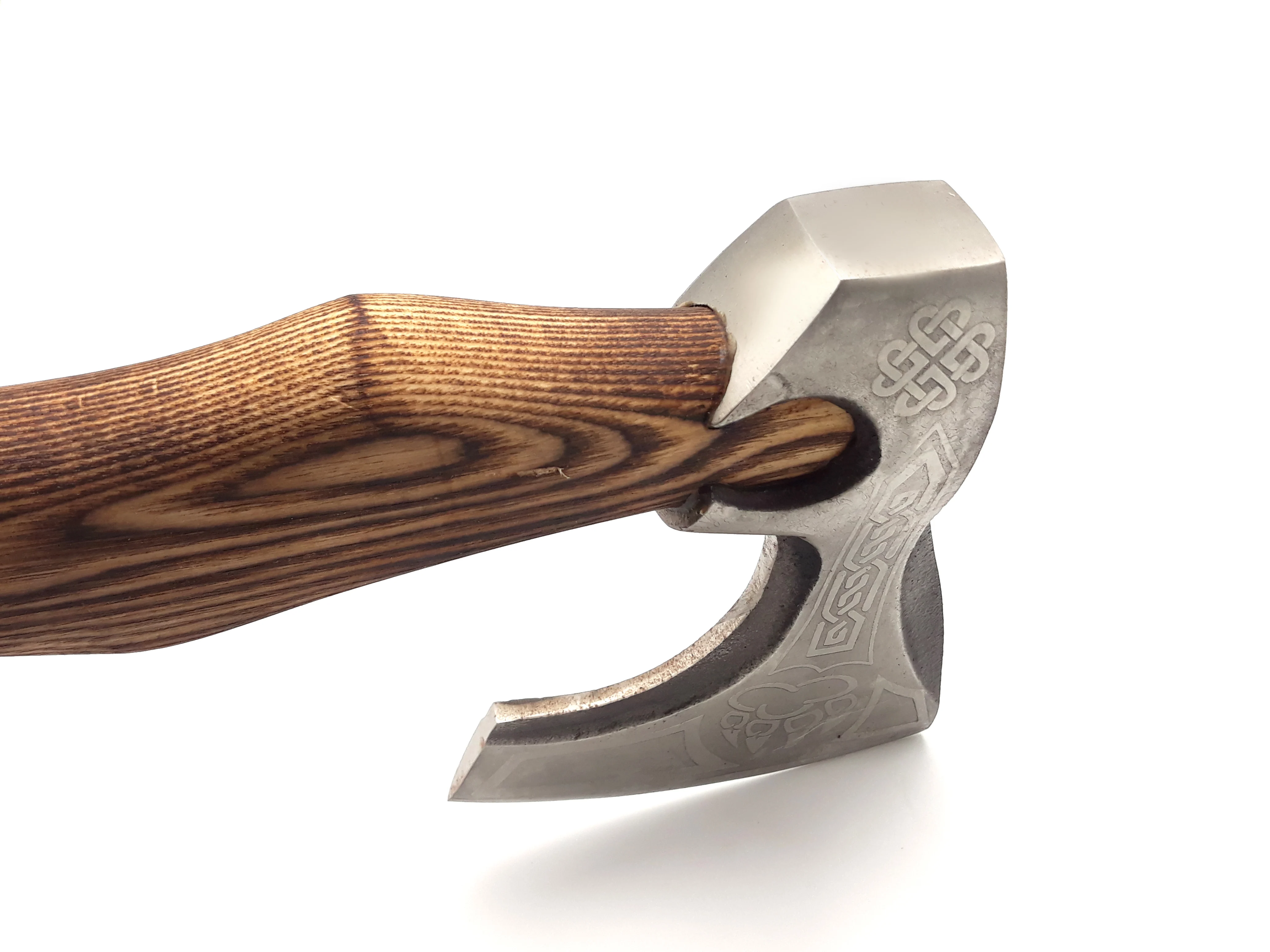 1095 High Carbon Steel Embossed Head Axe DIY Grade Hatchet with Wood Handle for Camping Outdoor Cutting Applications