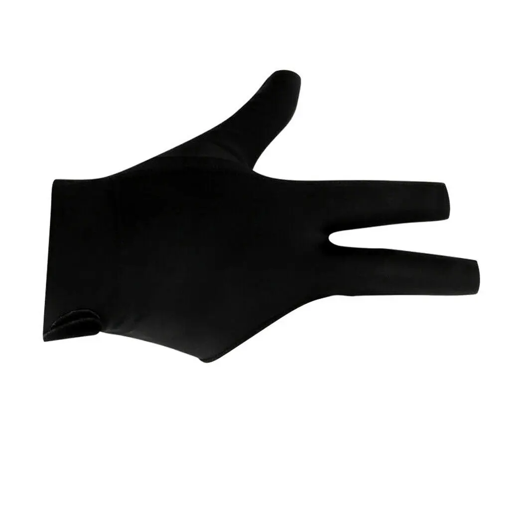 Half Billiards Economic Billiard Gloves 3 Finger 100% Spandex Snooker Gloves