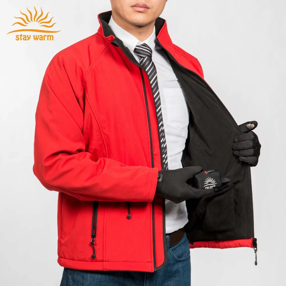 Custom 100% Carbon Fiber Heating Elements 7.4V 12V Battery Dual Control Heated Jacket With Heated Gloves