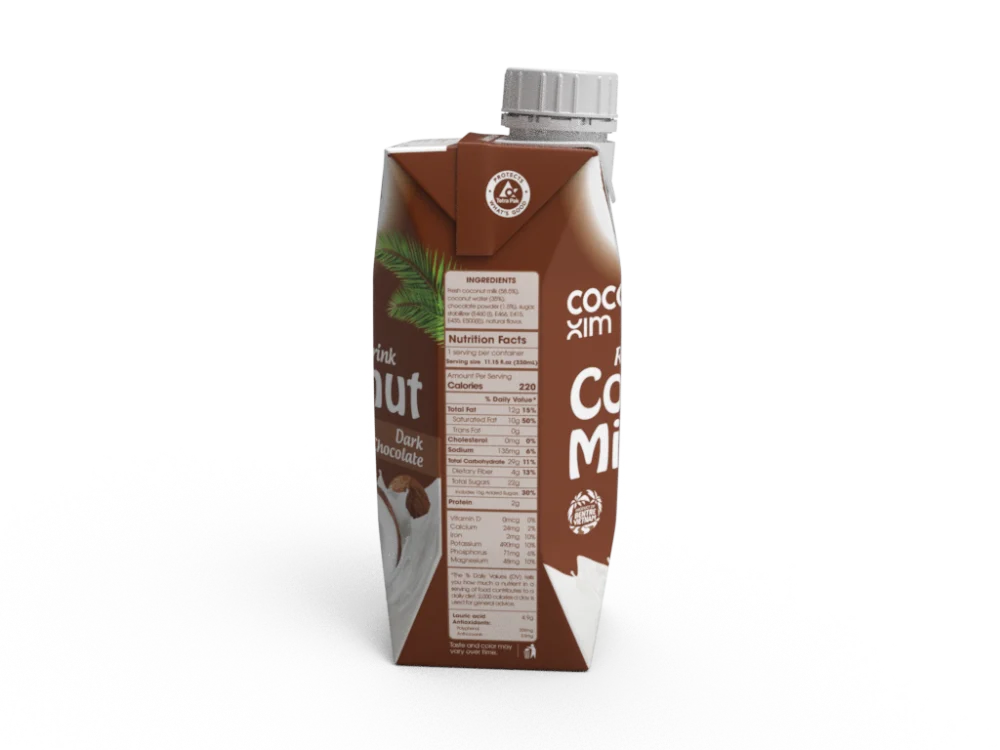100% Natural Chocolate Coconut Milk Drink 1000ml & 330ml - OEM Coconut Milk Drink Beverage made in Viet Nam