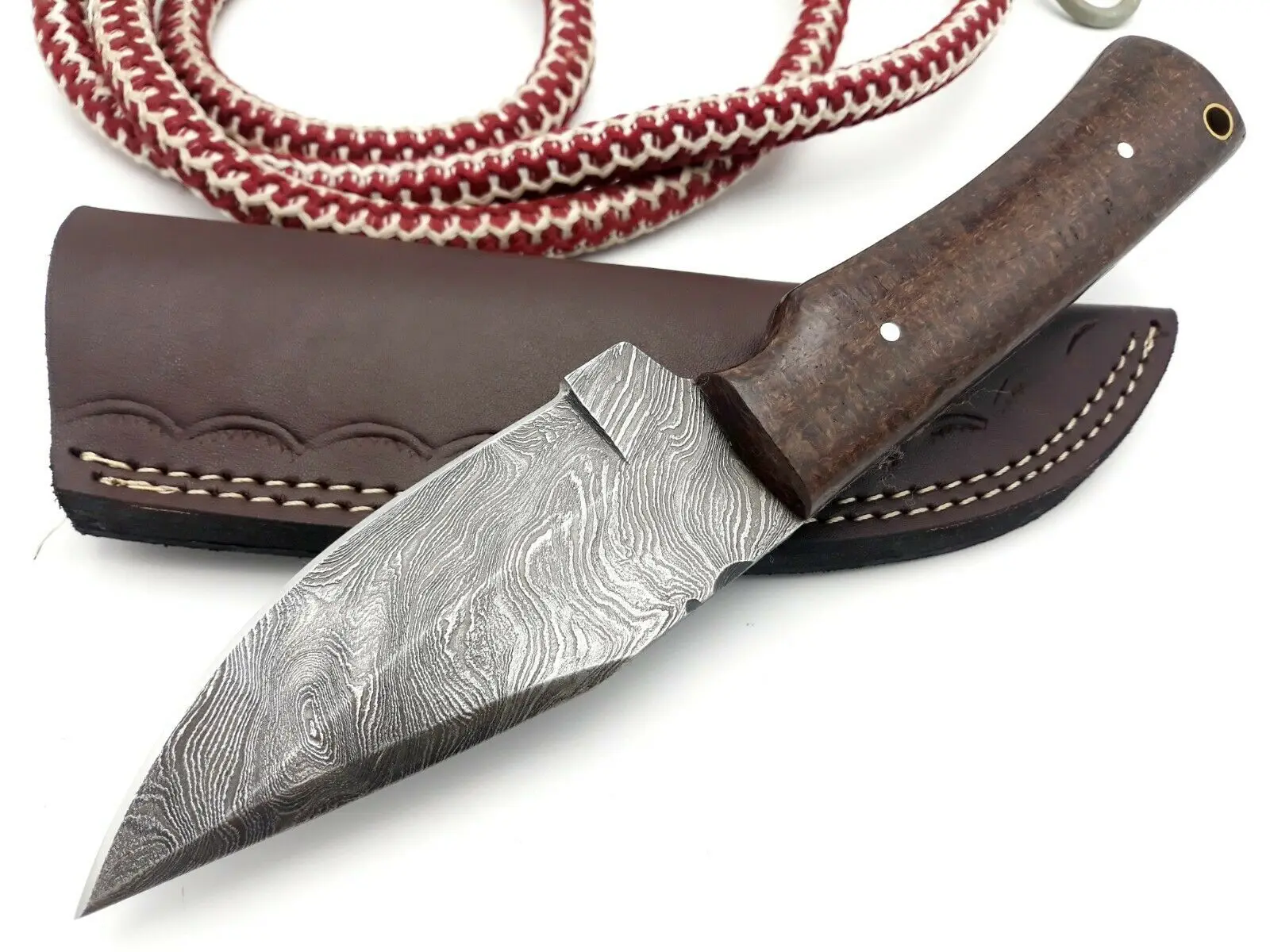  Дамасский нож ручной работы 8 00 дюймов с ручкой и футляром из микрокарты GEE-625