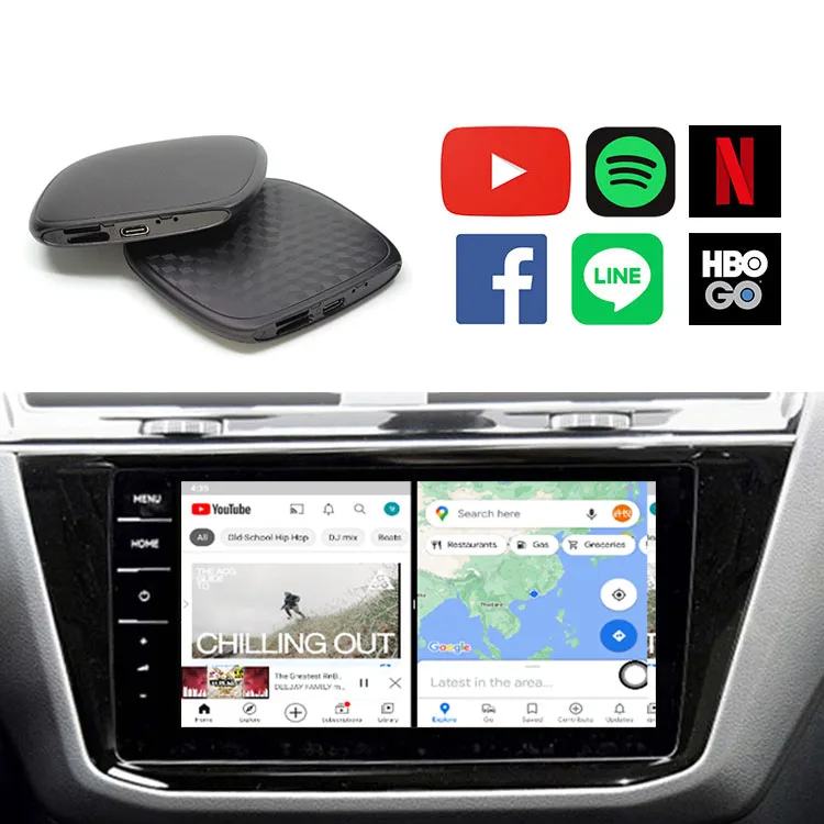 New Smart Carplay Ai Box Mini Android 9.0 Box 4G+64G Octa Core Carplay Wireless Android Auto Applepie Carplay Box