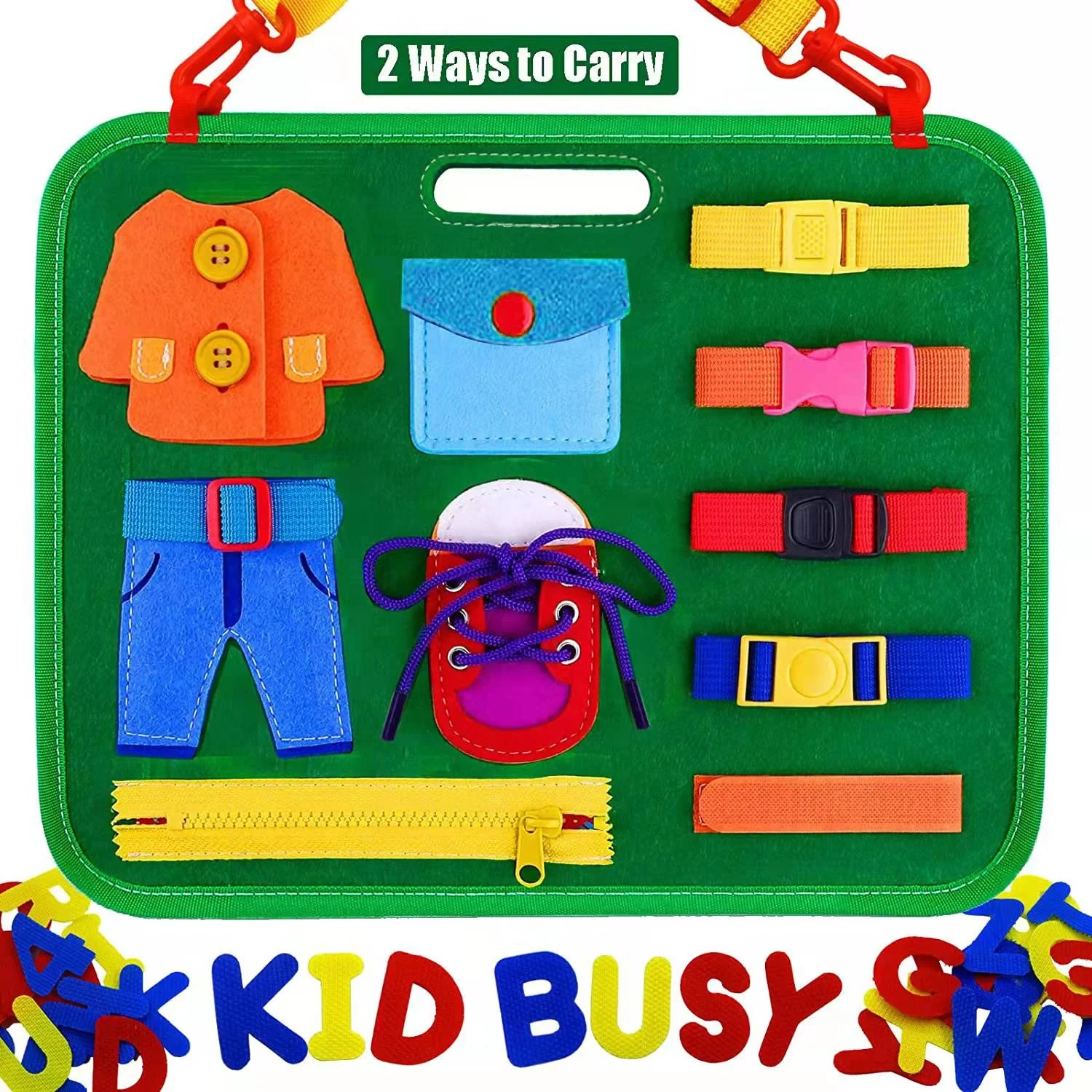 Hot Preschool Montessori Toys Educational Learning Board Felt toddler busy board