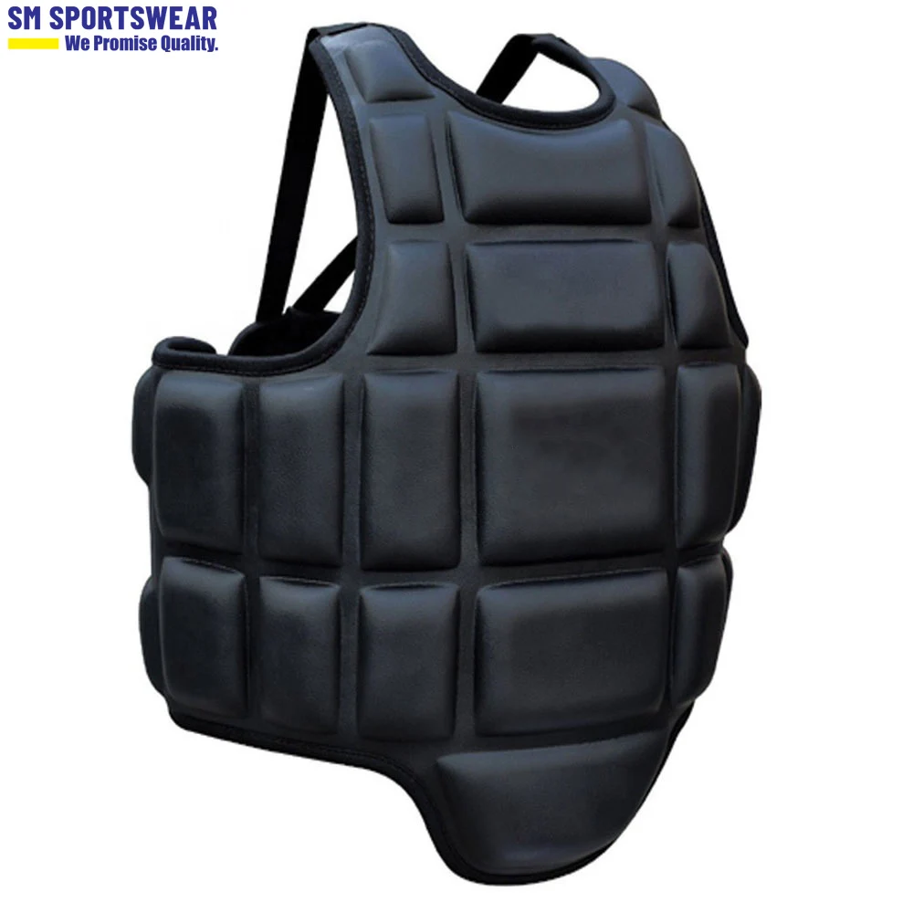 Лидер продаж 2021 черная кожа ММА кикбоксинг Муай Тай защита для тела груди продажи легкий вес и легкая