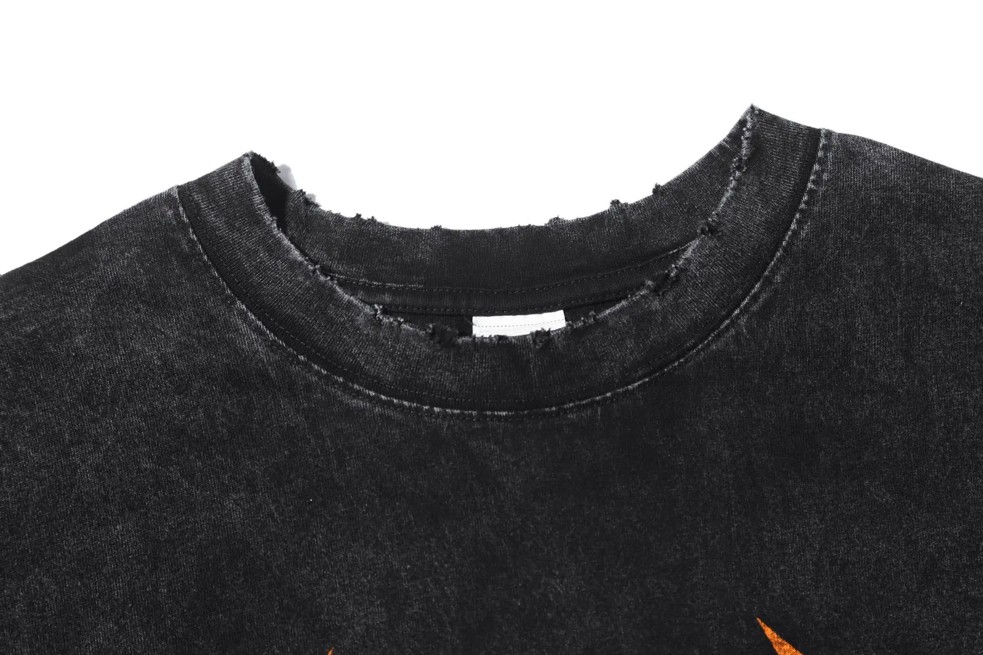 Custom Vintage Faded Tshirt Wash Sublimation Rock and Roll Printed Stone Wash Tshirt