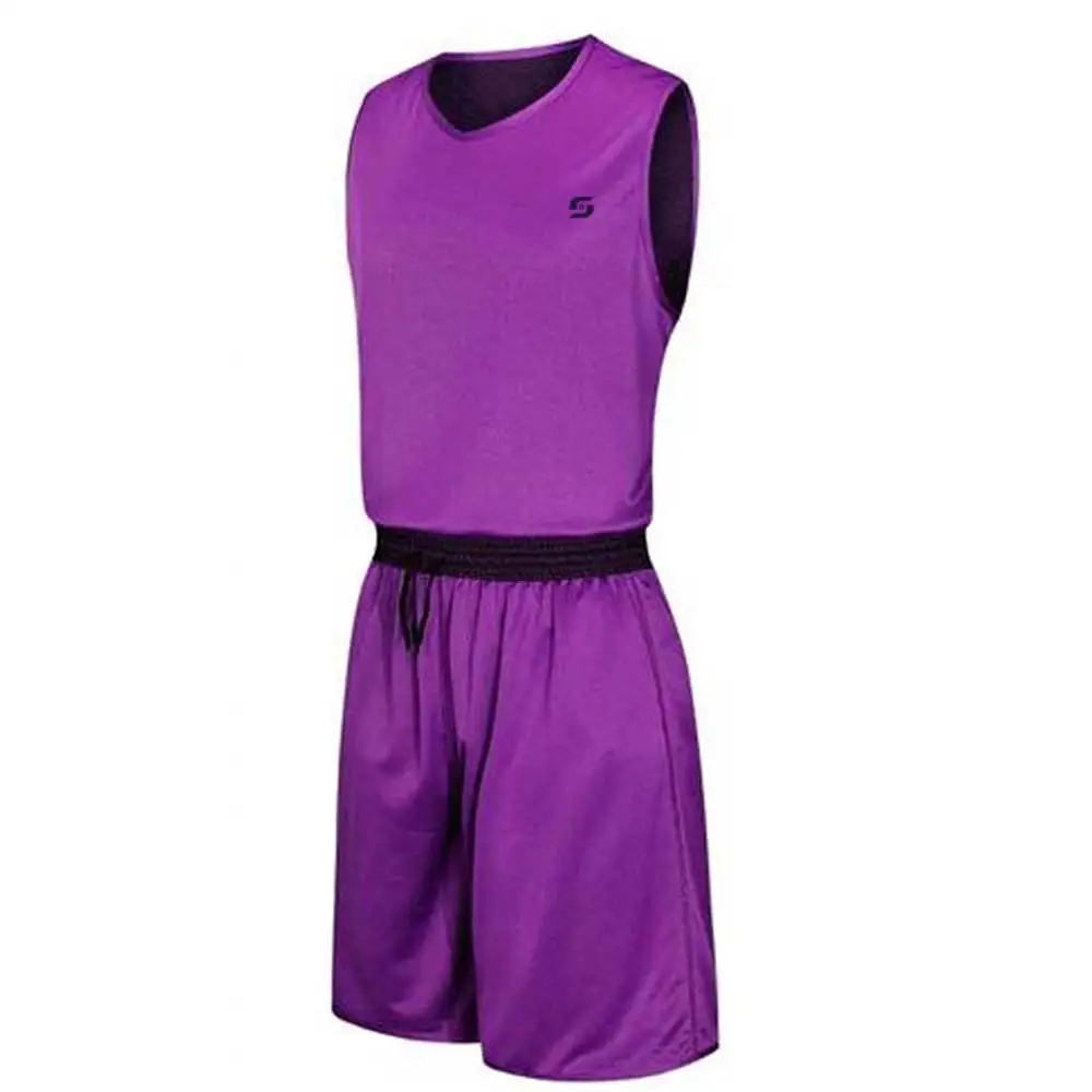 Comfortable Stretch Reversible Basketball Uniforms Factory Price Reversible Basketball Uniforms