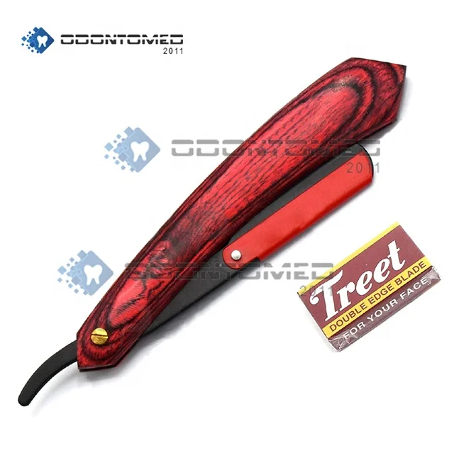 Handle Barber Razor Shaving Knife with Blade Edge Wood Classic Straight 1-2 Years