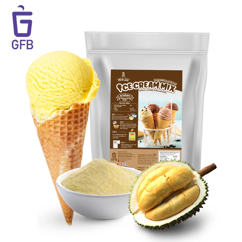 Durian, мороженое, мягкая подача, смешанный порошок для магазина мороженого