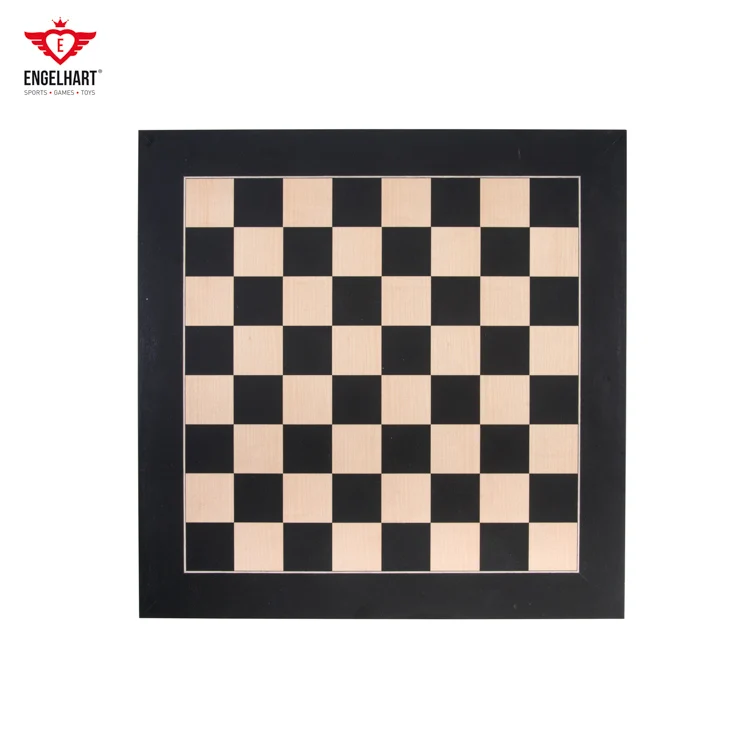 Longfield Games high-quality Chess Board made of Maple Veneer in black Chess Games