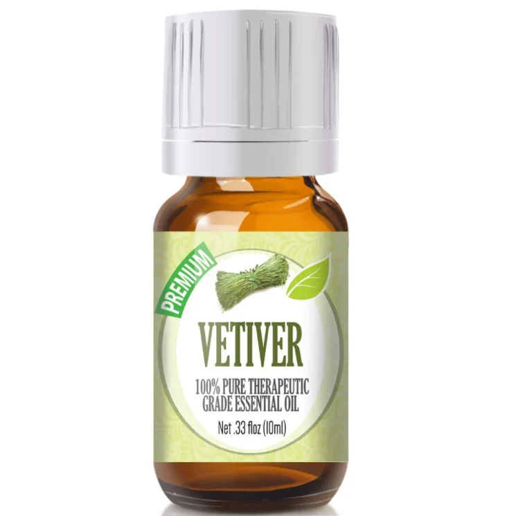 Healing Solutions Vetiver Essential Oil 100% Pure Therapeutic Grade Vetiver Oil