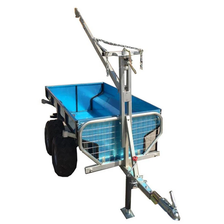 
Small ATV Farm hydraulic 6 ton hook lift tipper dump trailer / container carrier lifter for tractor 