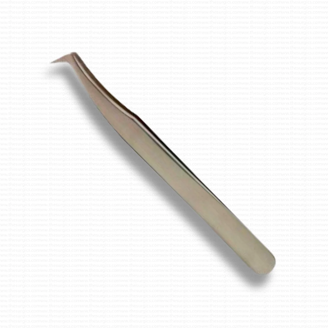 Straight Isolation Volume Curved 90 Degree Silver Eyelash Extension Tweezers Private Label Custom Logo Stainless Steel Wholesale