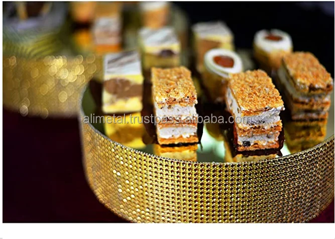 Gorgeous Cake Display Centrepiece for Wedding Cakes Cupcakes and Desserts Strong Lightweight Polystyrene Foam with Faux Rhine